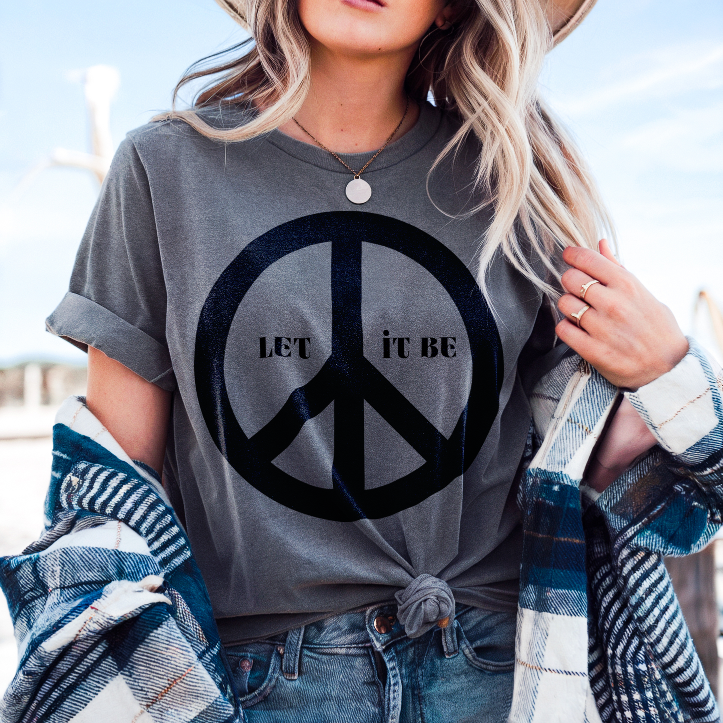 Women's Southbound Originals Peace Sign "Let it Be" short sleeve t-shirt