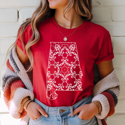 Women's ALABAMA t-shirt in RED