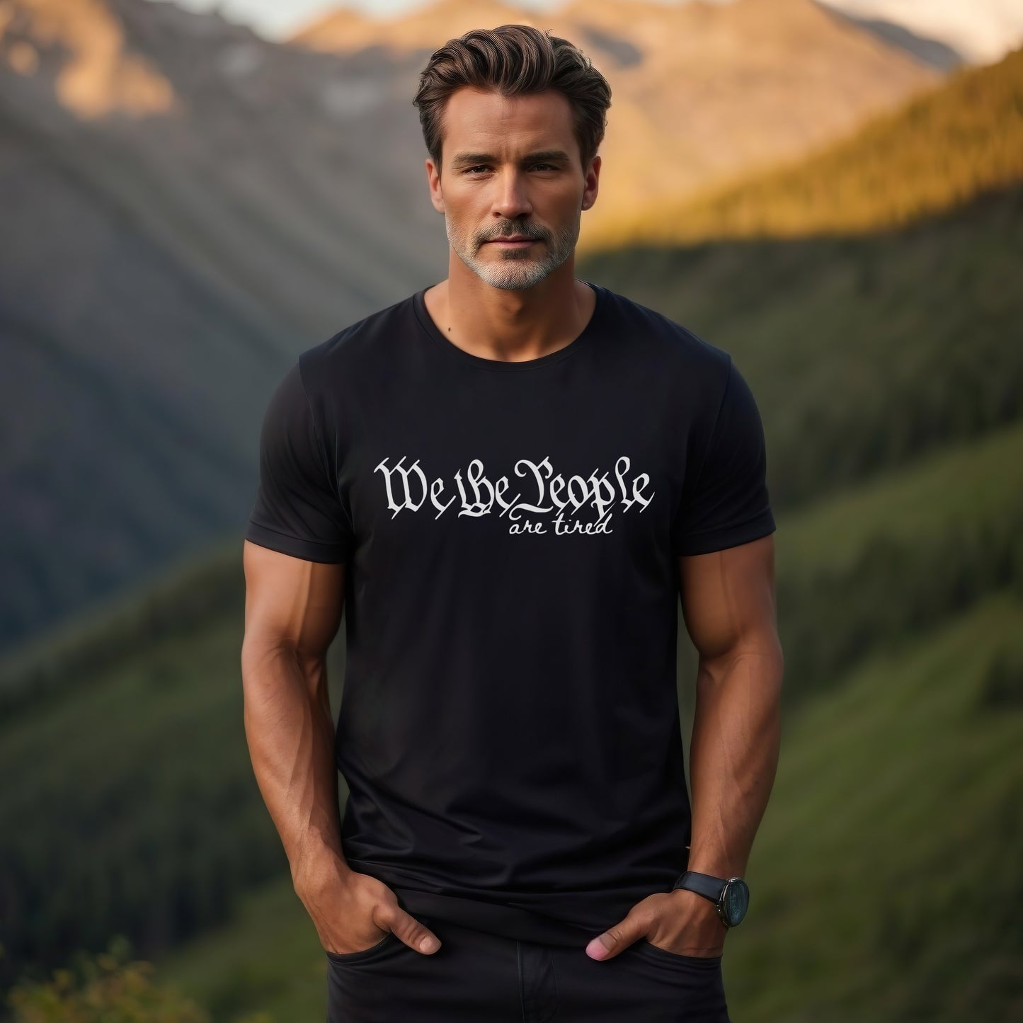 Men's "We the People are tired" short sleeve t-shirt